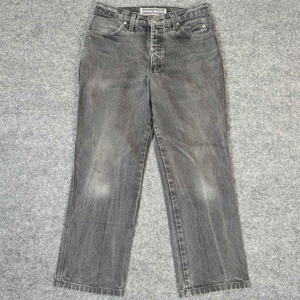 Vintage Harley-Davidson Biker Blues Black Denim Jeans Made in USA 31x30 Faded